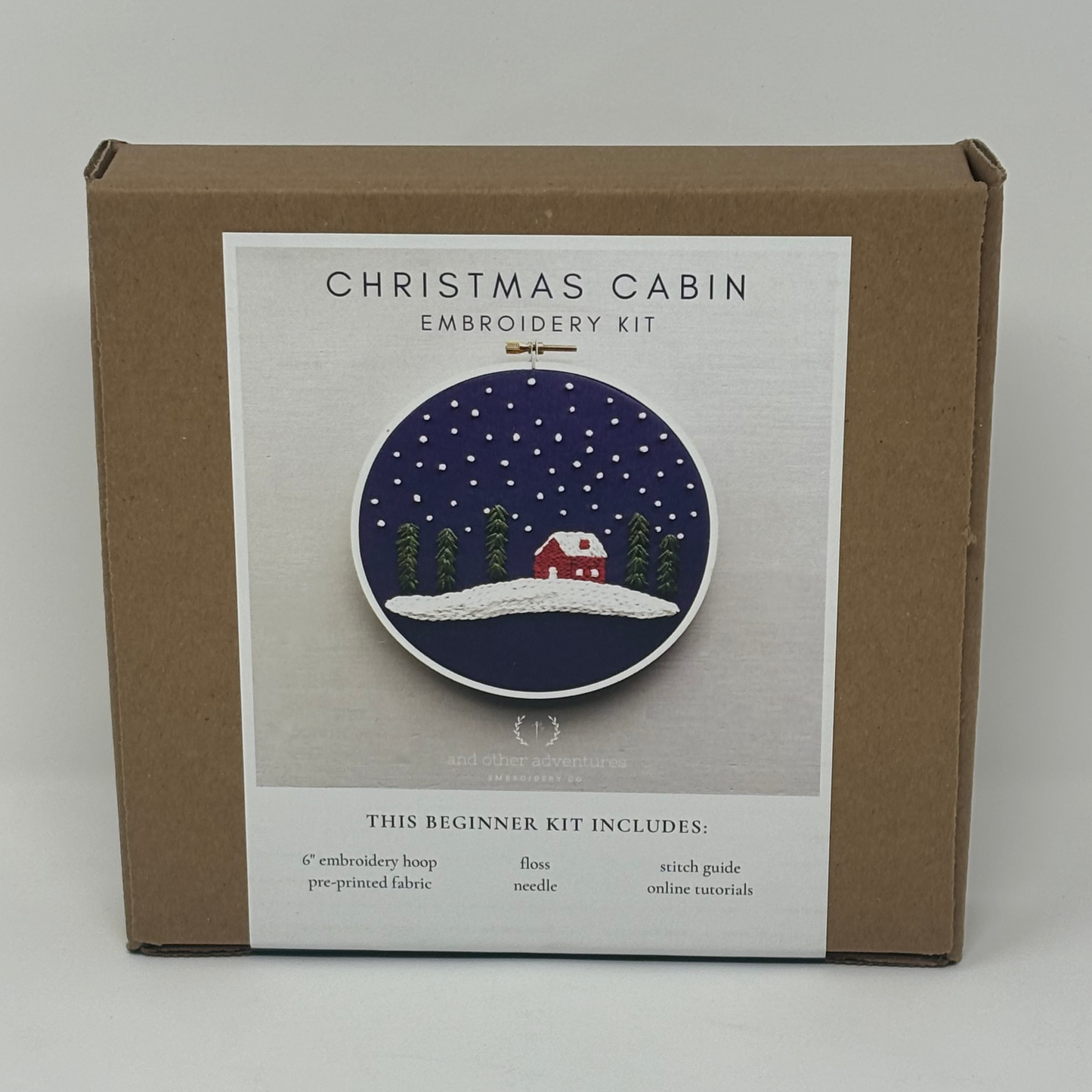 Embroidery Kit - Christmas Cabin