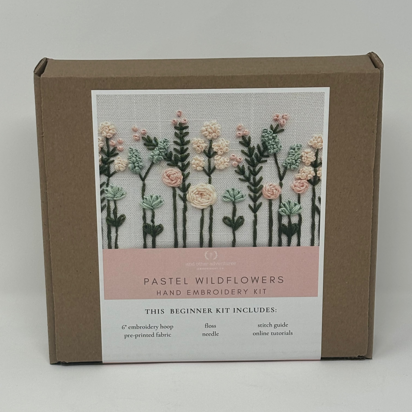 Beginner Embroidery Kit - Pastel Wildflowers