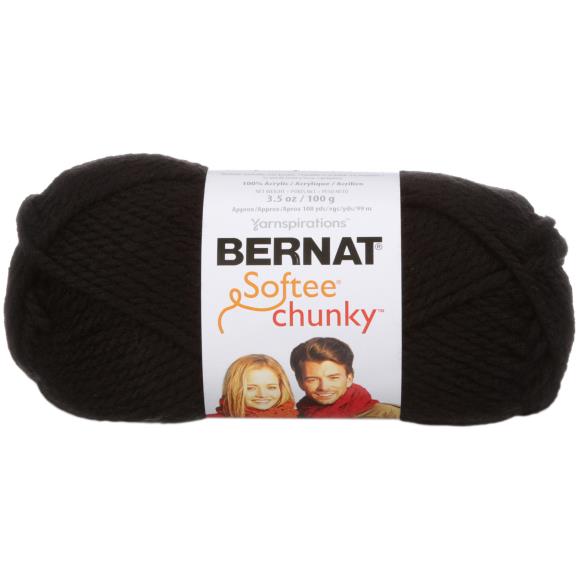 Bernat Softee Chunky Yarn -Black