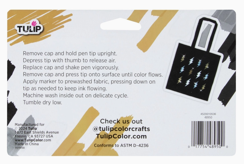 Tulip Mega Fabric Markers Essentials 4 Pack