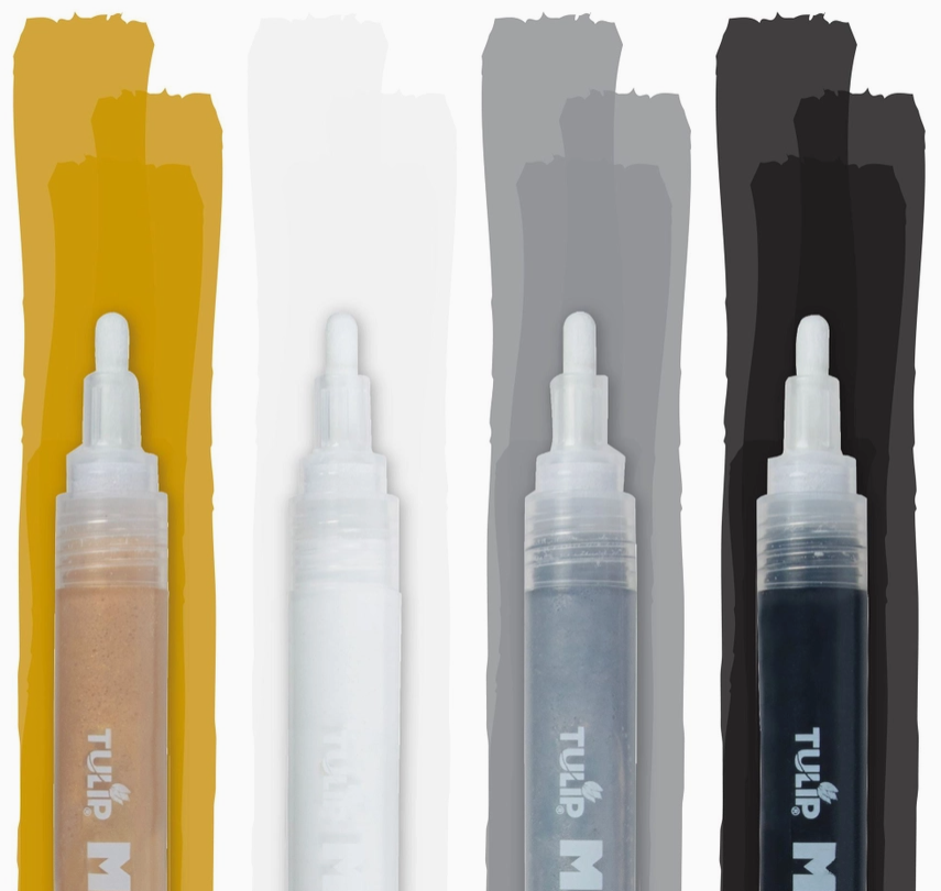 Tulip Mega Fabric Markers Essentials 4 Pack