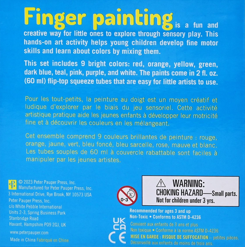 Washable Finger Paint Set