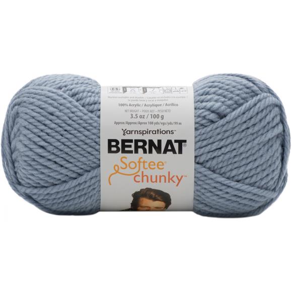 Bernat Softee Chunky Yarn - Gray Blue