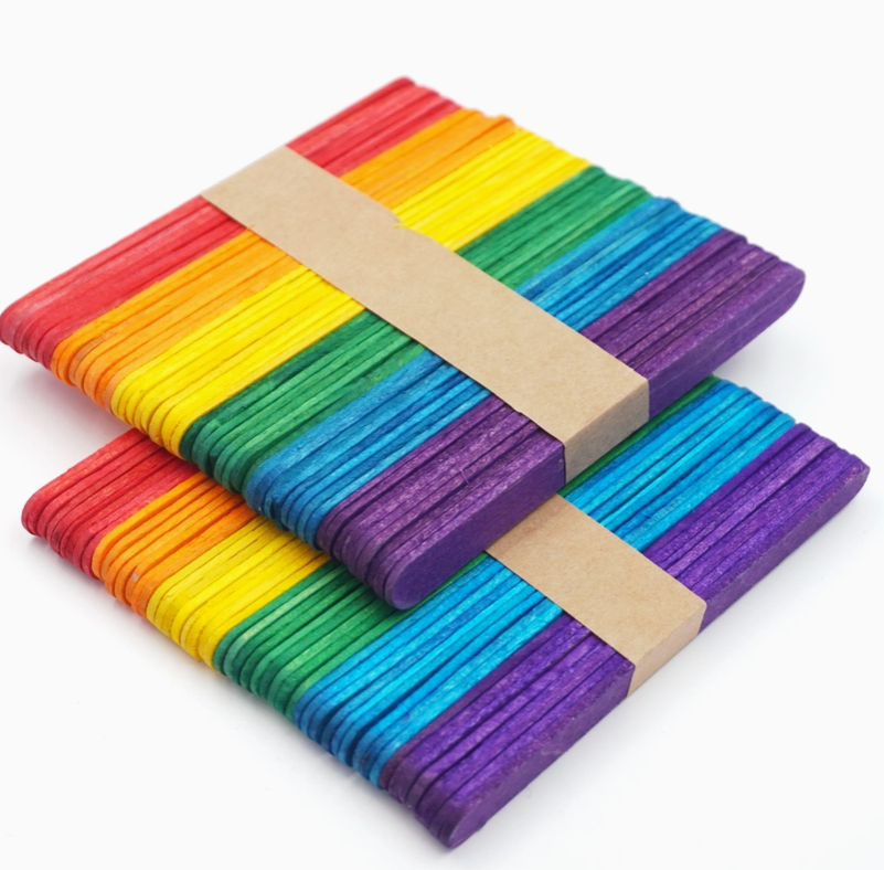 Rainbow Craft Sticks - 100 ct