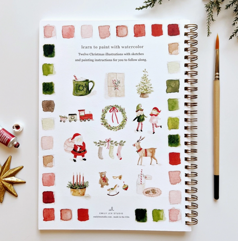 Christmas Watercolor Workbook