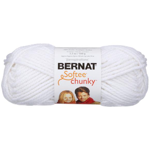 Bernat Softee Chunky Yarn - White