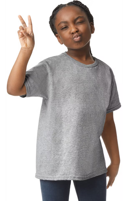 Gildan Gray Youth Blank T-Shirt - 468542