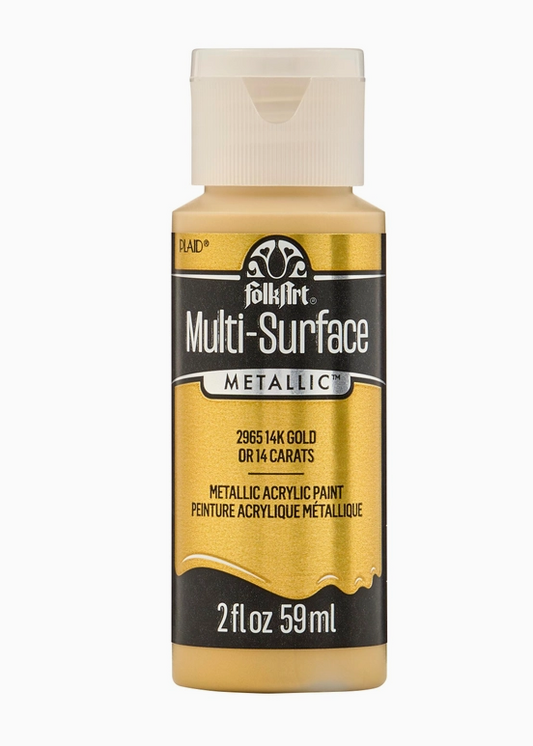 Acrylic Multi-Surface Metallic Paint - 2965 14K Gold