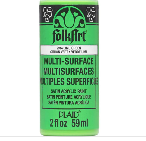 Acrylic Multi-Surface Satin Paint - 2914 Lime Green