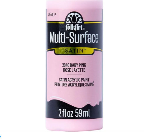 Acrylic Multi-Surface Satin Paint - 2940 Baby Pink