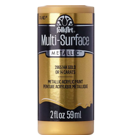 Acrylic Multi-Surface Metallic Paint - 2965 14K Gold