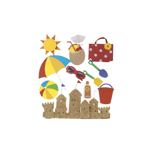 3D Scrapbook Sticker - Fun at the Beach