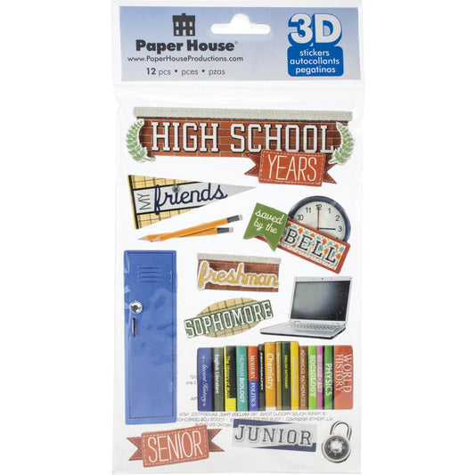 3D Scrapbook Stickers - High School