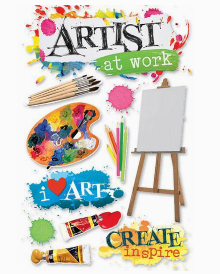 Artist 3D Scrapbook Sticker