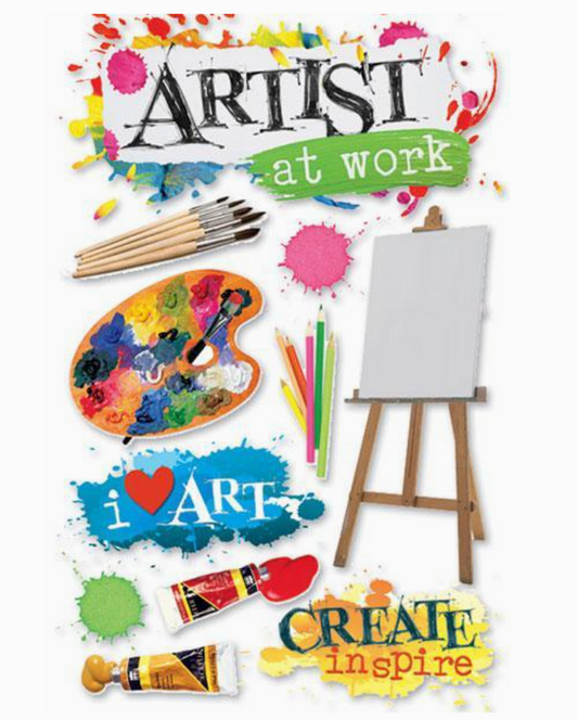 Artist 3D Scrapbook Sticker