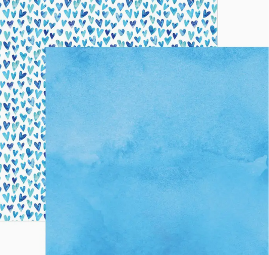 Bright Blue Watercolor Paper