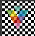 Printed Matte Adhesive Vinyl - CHECKERBOARD