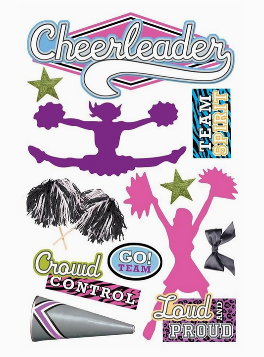 Cheerleader3D Scrapbook Sticker