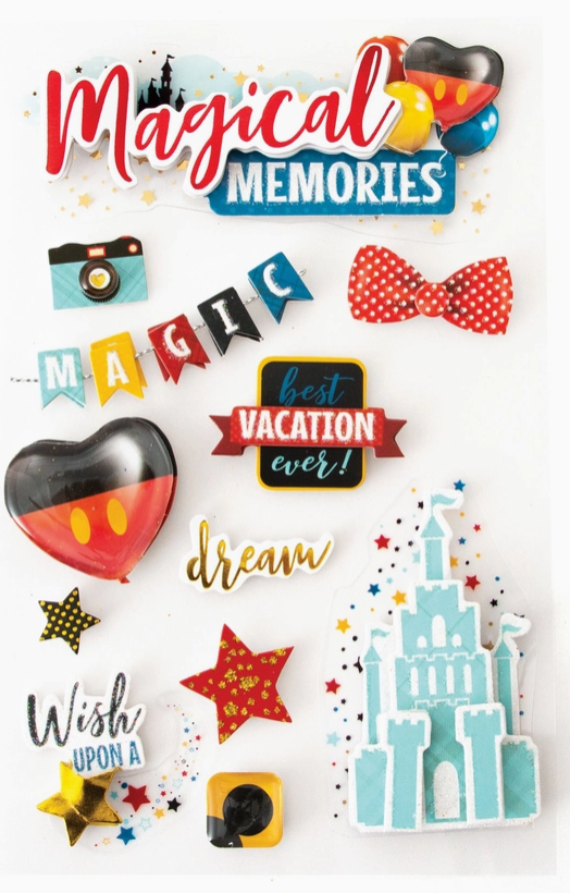 Magical Memories 3D Scrapbook Sticker