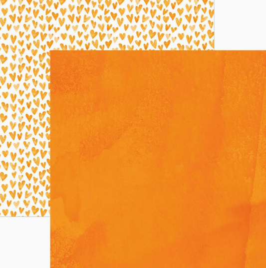 Orange Watercolor Scrapbook Paper