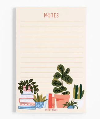 Plants and Books Notepad