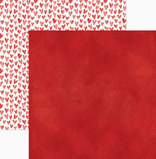 Red Watercolor Scrapbook Paper