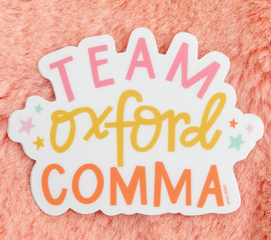 Team Oxford Comma Decal