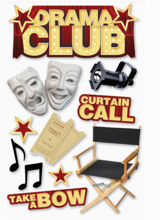Theatre 3D Scrapbook Sticker Set