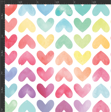 Printed Gloss Adhesive Vinyl  - WATERCOLOR