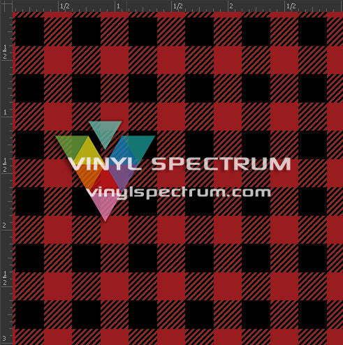 Siser HTV Printed Sheet - Black and Red Baby Buffalo Plaid
