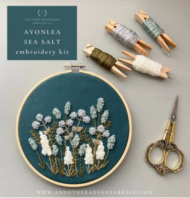 Hand Embroidery Kit - Avonlea in Sea Salt