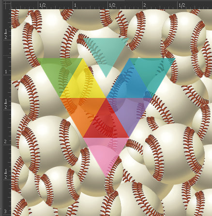 Siser HTV Printed Sheet - Baseballs