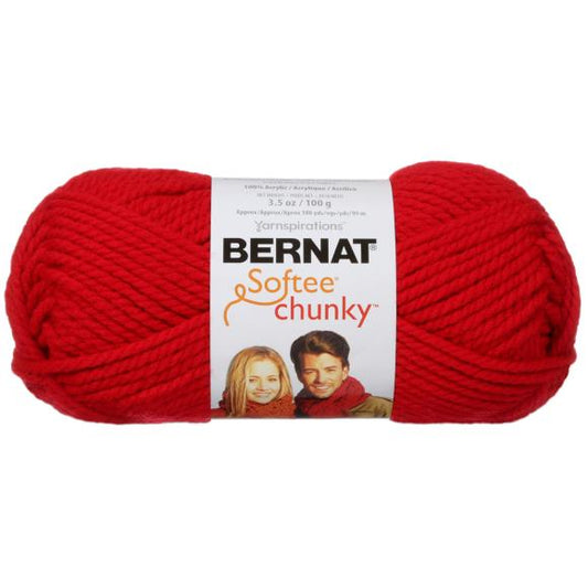 Bernat Softee Chunky Yarn - Berry Red