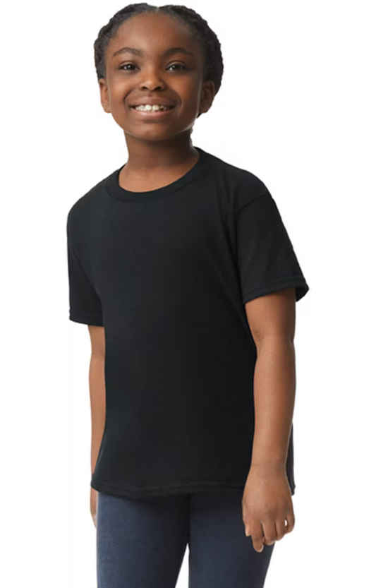 Gildan Black Youth Blank T-Shirt - 468542