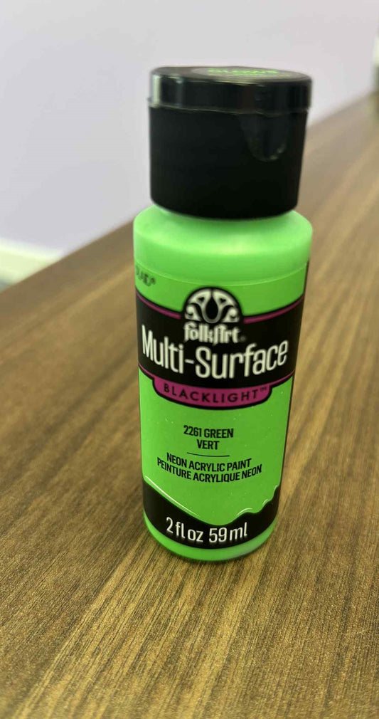 Acrylic Multi-Surface Blacklight Paint - 2261 Green
