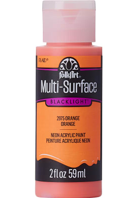 Acrylic Multi-Surface Blacklight Paint  - 2975 Orange