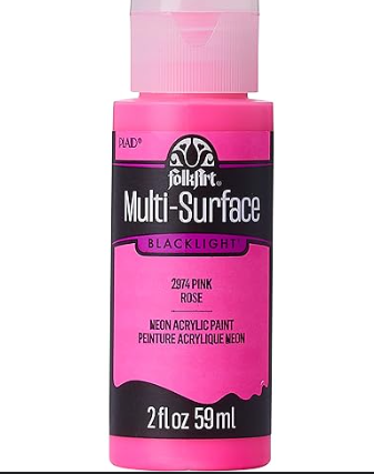Acrylic Multi-Surface Blacklight Paint - 2974 Pink