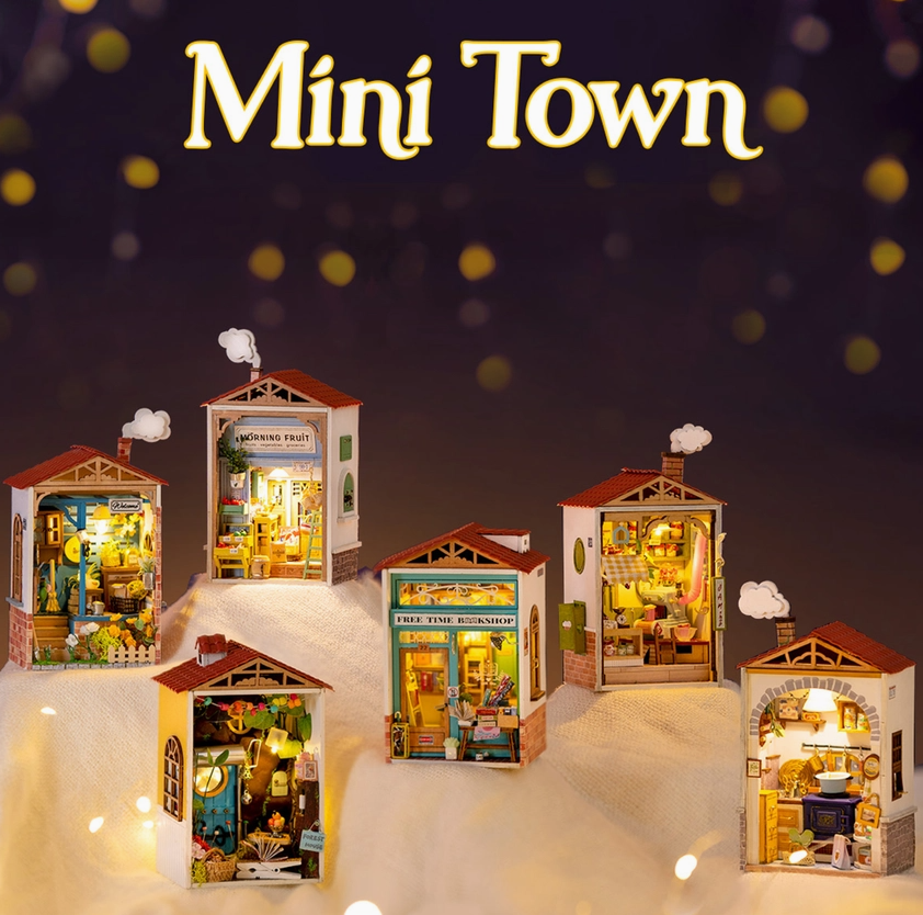 DIY Miniature House Kit: Free Time Bookshop