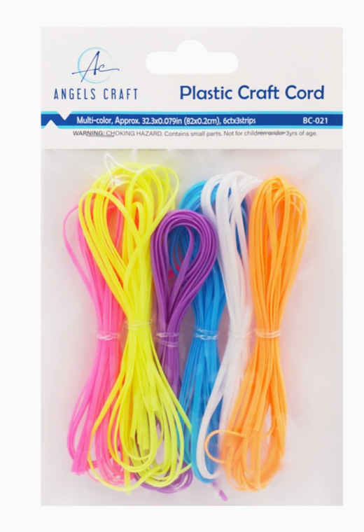 Bright Colors Plastic Craft Cord