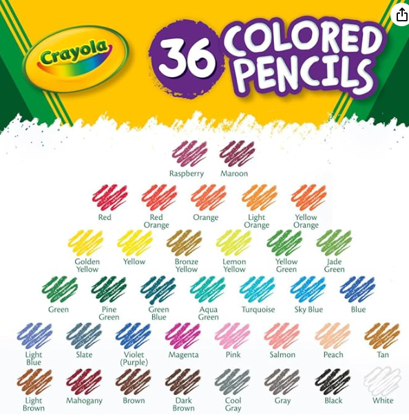 36 Pack Crayola Colored Pencils