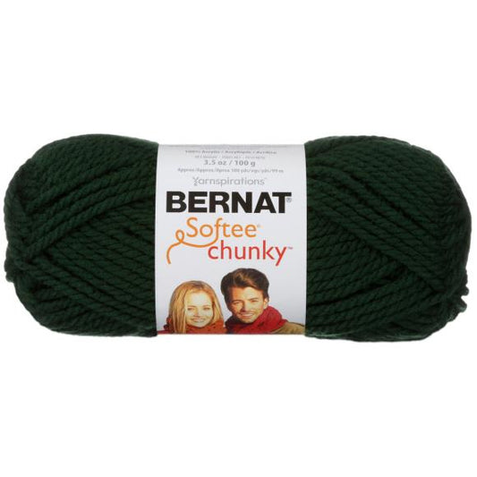 Bernat Softee Chunky Yarn - Dark Green