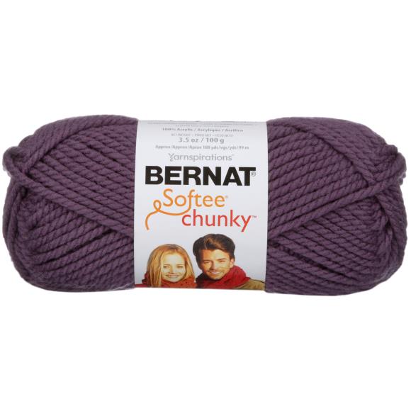 Bernat Softee Chunky Yarn - Dark Mauve