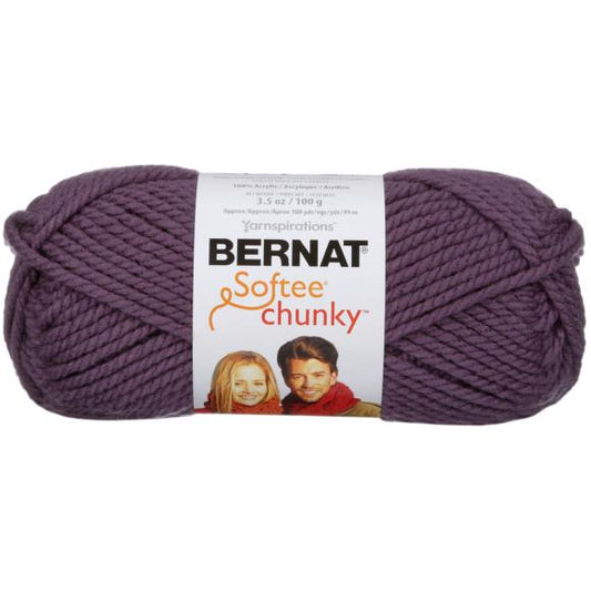 Bernat Softee Chunky Yarn - Dark Mauve