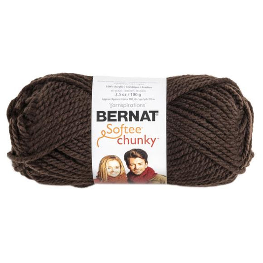 Bernat Softee Chunky Yarn -Dark Taupe