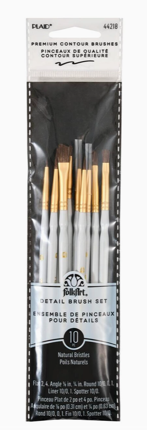 FolkArt Detail Brush Set 10 Piece