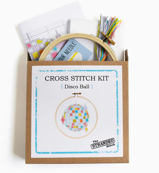 Disco Ball Cross Stitch Kit