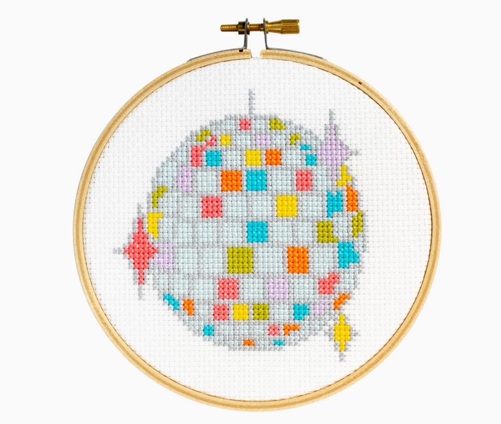 Disco Ball Cross Stitch Kit