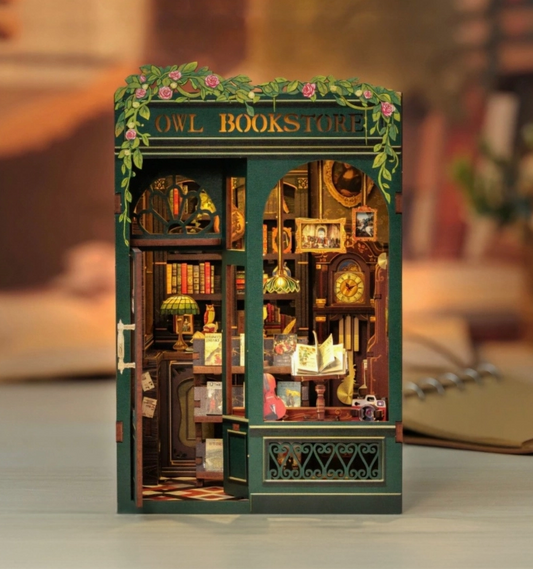 DIY Book Nook Kit: Owl Bookstore