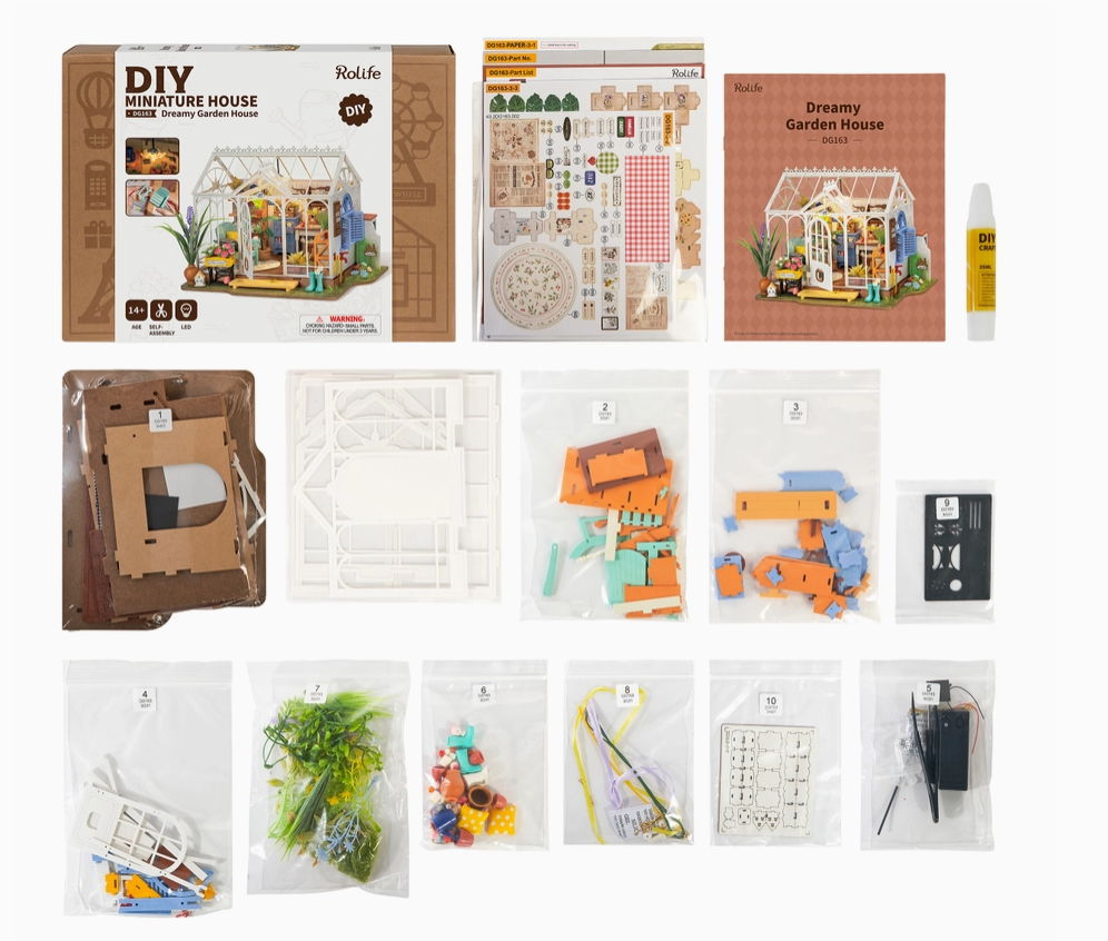 DIY Miniature House Kit: Dreamy Garden House