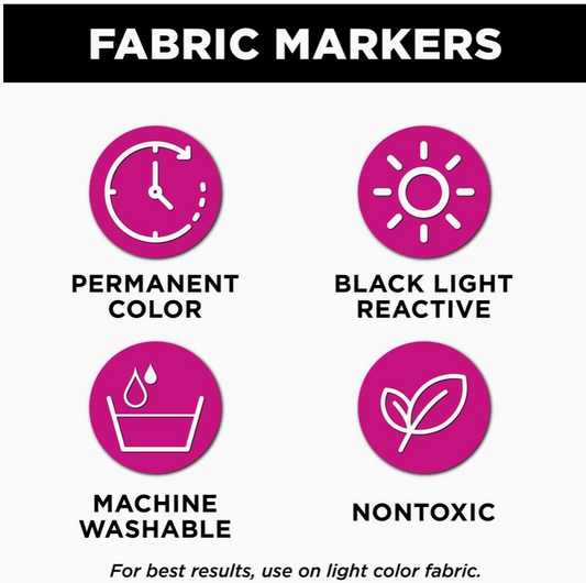 Tulip Brush-Tip Fabric Markers Rainbow 10 Pack